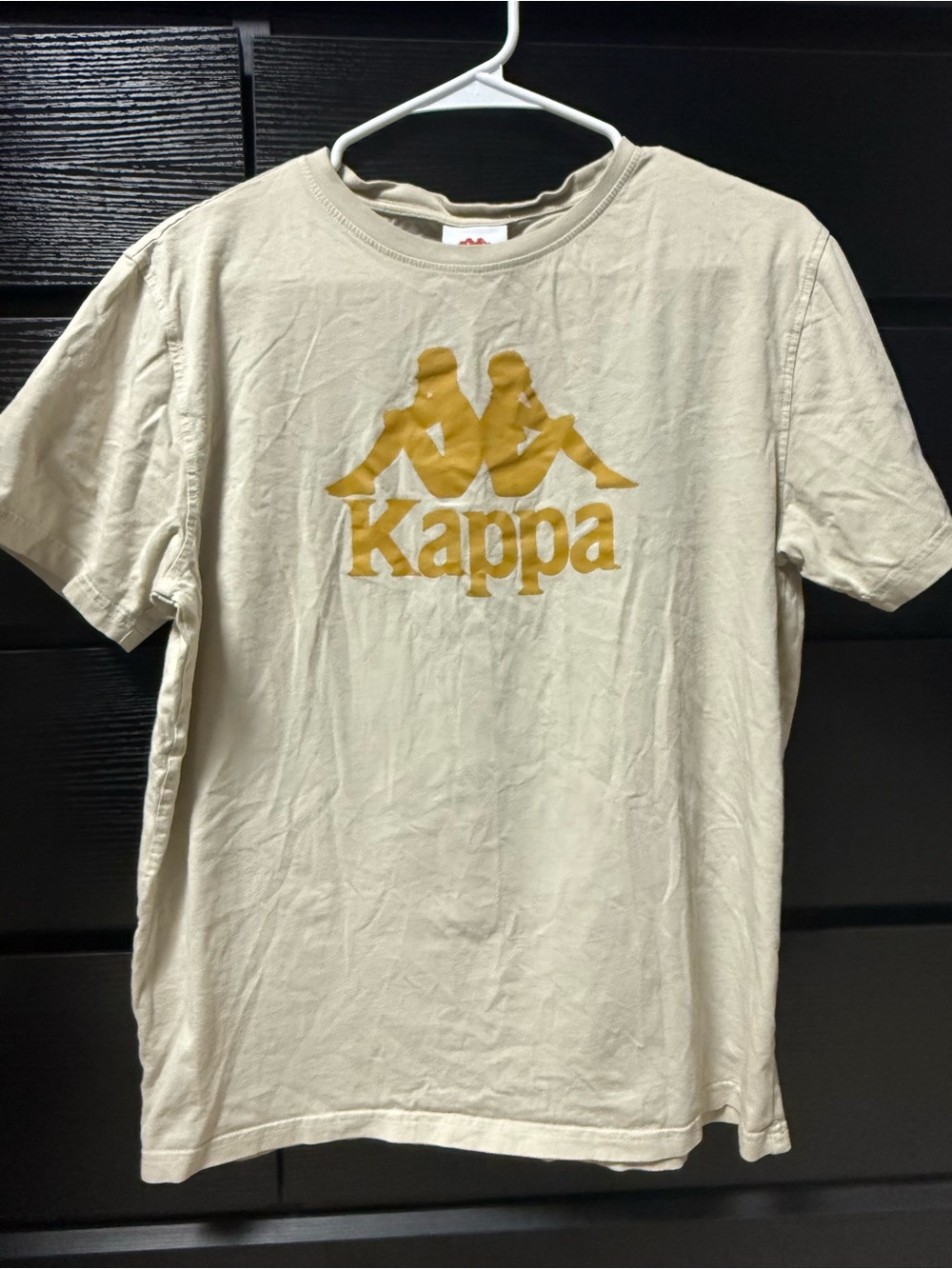 Kappa Cream Short-Sleeve Tee with Gold Logo